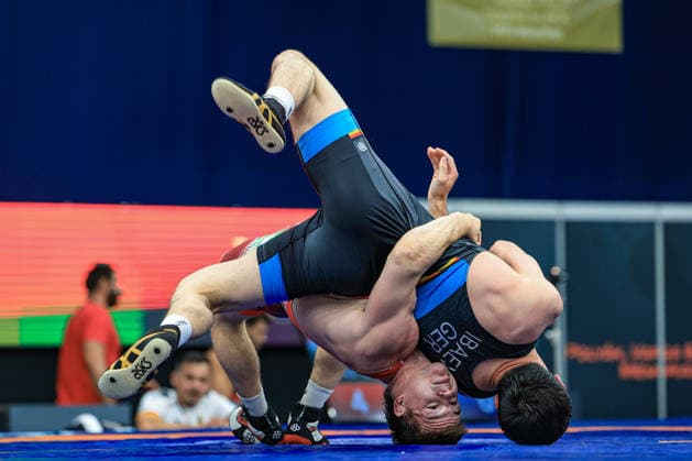 Wrestling Ranking Series Polyak & Janos & Istvan Memorial 77kg GR - Levente Levai (HUN) df. Idris Hanpasaevic Ibaev (GER) *** Wrestling Ranking Series: Janos Istvan Polyak Memorial, 77 kg Greco-Roman: Levente Levai (HUN) def. Idris Hanpasaevic Ibaev (GER) Copyright: xUnitedxWorldxWrestlingx xAmirrezx United World Wrestling Kadir C