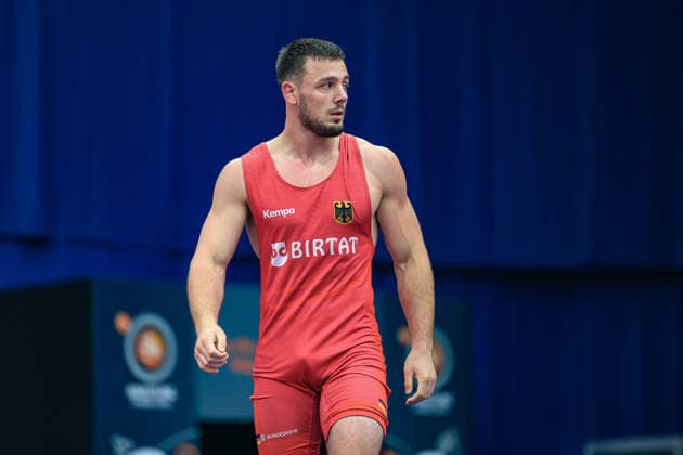 Wrestling Ranking Series Polyak & Janos & Istvan Memorial 77kg GR - Samuel Bellscheidt (GER) *** Wrestling Ranking Series: Janos Istvan Polyak Memorial, 77 kg, GR: Samuel Bellscheidt, GER Copyright: xUnitedxWorldxWrestlingx xAmirrezx United World Wrestling Kadir C