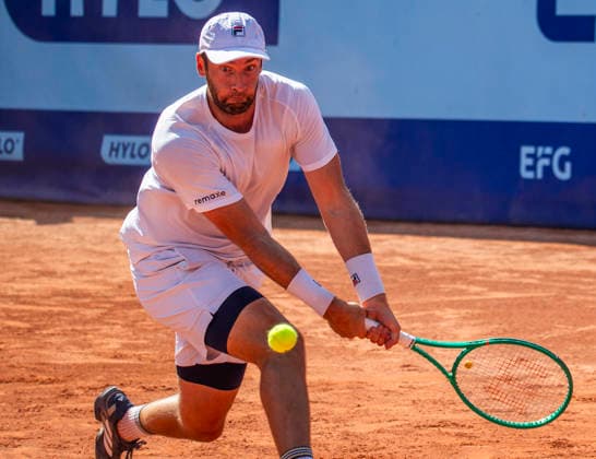 July 17, 2026, Gstaad, Bern, Switzerland: Gstaad Switzerland, 07 17 2026: QUENTIN HALYS of France is in action during semi-finals of EFG Swiss Open Gstaad ATP, Tennis Herren 250,Tennis Herren 250, which is known as the Swiss Gstaad Open and took place at Roy Emerson Arena in Gstaad, which is located in the famous ski resort of Gstaad and which is located in the Bernese Oberland. Gstaad Switzerland - ZUMAd206 20260717_zip_d206_067 Copyright: xEricxDubostx