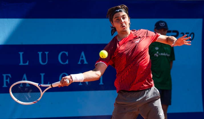 July 17, 2026, Gstaad, Bern, Switzerland: Gstaad Switzerland, 07 17 2026: ALEXANDER SHEVCHENKO of Kazakhstan is in action during semi-finals of EFG Swiss Open Gstaad ATP, Tennis Herren 250,Tennis Herren 250, which is known as the Swiss Gstaad Open and took place at Roy Emerson Arena in Gstaad, which is located in the famous ski resort of Gstaad and which is located in the Bernese Oberland. Gstaad Switzerland - ZUMAd206 20260717_zip_d206_068 Copyright: xEricxDubostx
