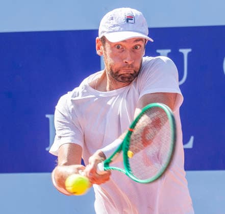 July 17, 2026, Gstaad, Bern, Switzerland: Gstaad Switzerland, 07 17 2026: QUENTIN HALYS of France is in action during semi-finals of EFG Swiss Open Gstaad ATP, Tennis Herren 250,Tennis Herren 250, which is known as the Swiss Gstaad Open and took place at Roy Emerson Arena in Gstaad, which is located in the famous ski resort of Gstaad and which is located in the Bernese Oberland. Gstaad Switzerland - ZUMAd206 20260717_zip_d206_073 Copyright: xEricxDubostx