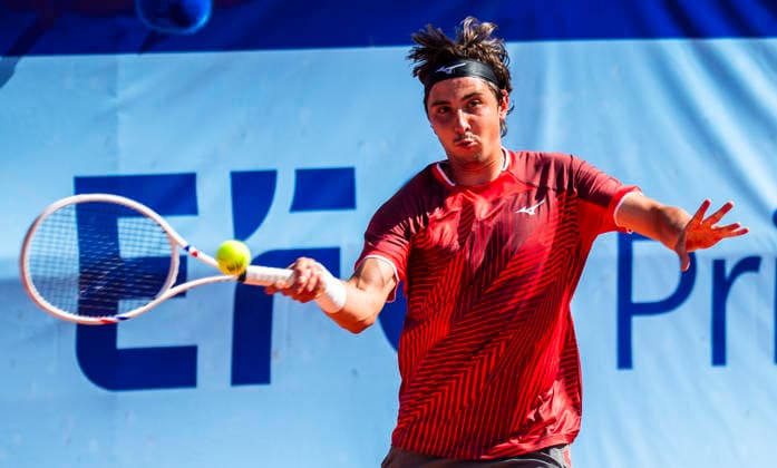 July 17, 2026, Gstaad, Bern, Switzerland: Gstaad Switzerland, 07 17 2026: ALEXANDER SHEVCHENKO of Kazakhstan is in action during semi-finals of EFG Swiss Open Gstaad ATP, Tennis Herren 250,Tennis Herren 250, which is known as the Swiss Gstaad Open and took place at Roy Emerson Arena in Gstaad, which is located in the famous ski resort of Gstaad and which is located in the Bernese Oberland. Gstaad Switzerland - ZUMAd206 20260717_zip_d206_076 Copyright: xEricxDubostx