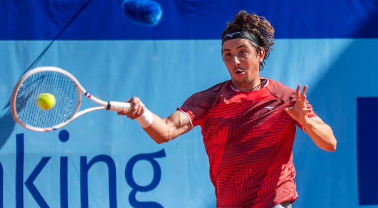 July 17, 2026, Gstaad, Bern, Switzerland: Gstaad Switzerland, 07 17 2026: ALEXANDER SHEVCHENKO of Kazakhstan is in action during semi-finals of EFG Swiss Open Gstaad ATP, Tennis Herren 250,Tennis Herren 250, which is known as the Swiss Gstaad Open and took place at Roy Emerson Arena in Gstaad, which is located in the famous ski resort of Gstaad and which is located in the Bernese Oberland. Gstaad Switzerland - ZUMAd206 20260717_zip_d206_077 Copyright: xEricxDubostx