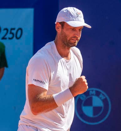 July 17, 2026, Gstaad, Bern, Switzerland: Gstaad Switzerland, 07 17 2026: QUENTIN HALYS of France celebrates during semi-finals of EFG Swiss Open Gstaad ATP, Tennis Herren 250,Tennis Herren 250, which is known as the Swiss Gstaad Open and took place at Roy Emerson Arena in Gstaad, which is located in the famous ski resort of Gstaad and which is located in the Bernese Oberland. Tennis 2026: Swiss Open  - ZUMAd206 20260717_zip_d206_071 Copyright: xEricxDubostx