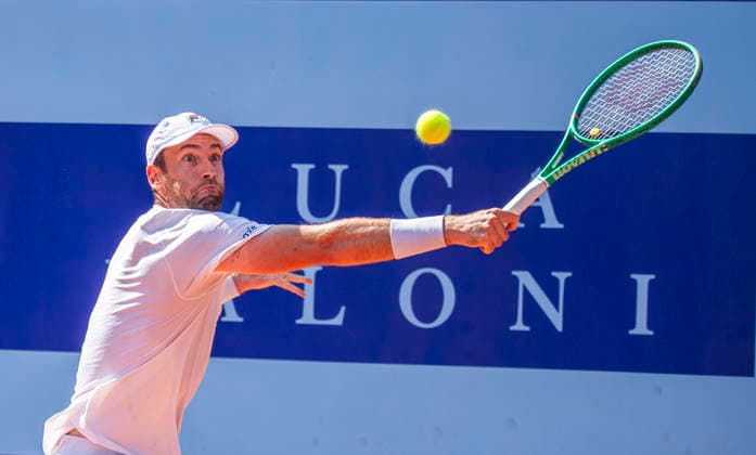 July 17, 2026, Gstaad, Bern, Switzerland: Gstaad Switzerland, 07 17 2026: QUENTIN HALYS of France is in action during semi-finals of EFG Swiss Open Gstaad ATP, Tennis Herren 250,Tennis Herren 250, which is known as the Swiss Gstaad Open and took place at Roy Emerson Arena in Gstaad, which is located in the famous ski resort of Gstaad and which is located in the Bernese Oberland. Tennis 2026: Swiss Open  - ZUMAd206 20260717_zip_d206_072 Copyright: xEricxDubostx