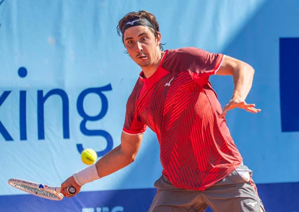 July 17, 2026, Gstaad, Bern, Switzerland: Gstaad Switzerland, 07 17 2026: ALEXANDER SHEVCHENKO of Kazakhstan is in action during semi-finals of EFG Swiss Open Gstaad ATP, Tennis Herren 250,Tennis Herren 250, which is known as the Swiss Gstaad Open and took place at Roy Emerson Arena in Gstaad, which is located in the famous ski resort of Gstaad and which is located in the Bernese Oberland. Tennis 2026: Swiss Open  - ZUMAd206 20260717_zip_d206_080 Copyright: xEricxDubostx
