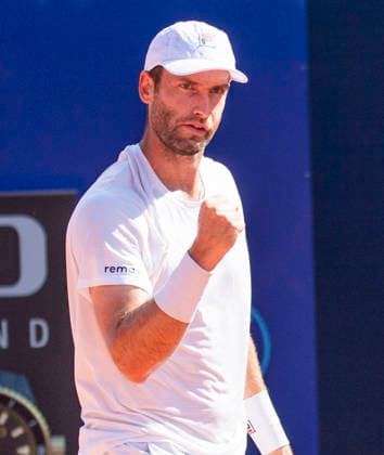July 17, 2026, Gstaad, Bern, Switzerland: Gstaad Switzerland, 07 17 2026: QUENTIN HALYS of France celebrates during semi-finals of EFG Swiss Open Gstaad ATP, Tennis Herren 250,Tennis Herren 250, which is known as the Swiss Gstaad Open and took place at Roy Emerson Arena in Gstaad, which is located in the famous ski resort of Gstaad and which is located in the Bernese Oberland. Tennis 2026: Swiss Open  - ZUMAd206 20260717_zip_d206_083 Copyright: xEricxDubostx