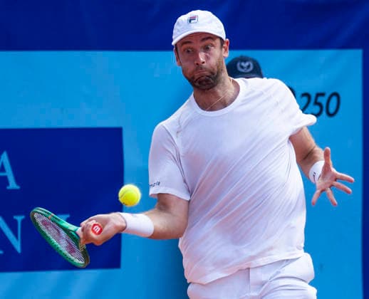July 17, 2026, Gstaad, Bern, Switzerland: Gstaad Switzerland, 07 17 2026: QUENTIN HALYS of France is in action during semi-finals of EFG Swiss Open Gstaad ATP, Tennis Herren 250,Tennis Herren 250, which is known as the Swiss Gstaad Open and took place at Roy Emerson Arena in Gstaad, which is located in the famous ski resort of Gstaad and which is located in the Bernese Oberland. Tennis 2026: Swiss Open  - ZUMAd206 20260717_zip_d206_084 Copyright: xEricxDubostx