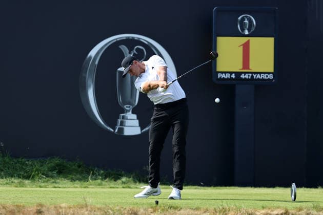 RECORD DATE NOT STATED 17th July 2026; Royal Birkdale Golf Club, Southport, Merseyside, England; The Open Championship Day Two; Ludvig Aberg (SWE) plays from the tee at the first hole DavidxBlunsden