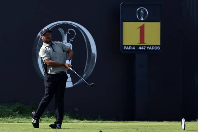 RECORD DATE NOT STATED 17th July 2026; Royal Birkdale Golf Club, Southport, Merseyside, England; The Open Championship Day Two; Xander Schauffele (USA) plays from the tee at the first hole DavidxBlunsden