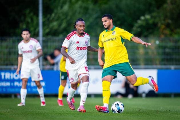 VLAARDINGEN , 17-07-2026 , Sportpark CWO-Nieuwelantpark , season 2026 2027, Dutch preseason friendly football , Match between Olympiakos and Fortuna Sittard , picture shows Fortuna Sittard player Mohamed Ihattaren Olympiakos - Fortuna Sittard (friendly)  x205075524x Copyright: