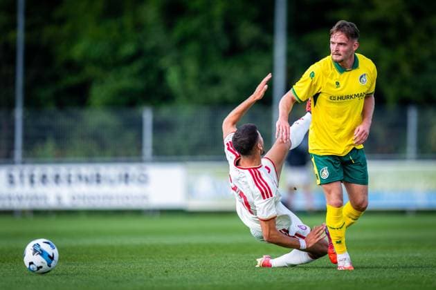 VLAARDINGEN , 17-07-2026 , Sportpark CWO-Nieuwelantpark , season 2026 2027, Dutch preseason friendly football , Match between Olympiakos and Fortuna Sittard , picture shows Fortuna Sittard player Philip Brittijn Olympiakos - Fortuna Sittard (friendly)  x205075617x Copyright: