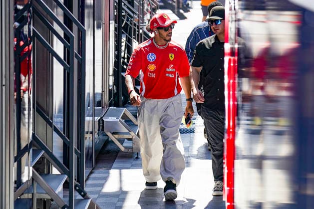 FORMULA ONE BELGIAN GRAND PRIX 2026 Lewis Hamilton 44 (GBR) Ferrari arriving for practice during the Formula 1 Moet & Chandon Belgian Grand Prix 2026, 10th round of the 2026 Formula 1 World Championship, WM, Weltmeisterschaft from 17th - 19th July 2026 at Circuit de Spa-Francorchamps, Stavelot, Belgium. Credit: Robbie Hoad Every Second Media Editorial use only. All images are copyright Every Second Media Limited. No images may be reproduced without prior permission. Copyright: xIMAGO EveryxSecondxMediax ESM-2070-0144 RobbiexHoadx xEveryxSecondxMediax