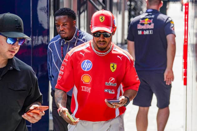 FORMULA ONE BELGIAN GRAND PRIX 2026 Lewis Hamilton 44 (GBR) Ferrari arriving for practice during the Formula 1 Moet & Chandon Belgian Grand Prix 2026, 10th round of the 2026 Formula 1 World Championship, WM, Weltmeisterschaft from 17th - 19th July 2026 at Circuit de Spa-Francorchamps, Stavelot, Belgium. Credit: Robbie Hoad Every Second Media Editorial use only. All images are copyright Every Second Media Limited. No images may be reproduced without prior permission. Copyright: xIMAGO EveryxSecondxMediax ESM-2070-0147 RobbiexHoadx xEveryxSecondxMediax