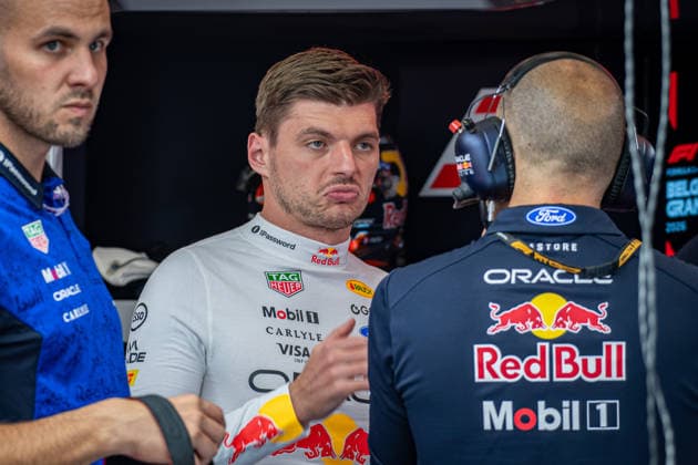 Formula One GP Spa Francorchamps, Belgium. Friday, July 17, 2026 Max Verstappen 3, Oracle Red Bull Racing and Gianpiero Lambiase, Race Engineer Max Verstappen 3, Oracle Red Bull Racing; Formula One GP Spa Francorchamps, Belgium. Friday, July 17, 2026 *** Formula One Grand Prix at Spa-Francorchamps, Belgium, Friday, July 17, 2026: Max Verstappen 3, Oracle Red Bull Racing, and Gianpiero Lambiase, Race Engineer for Max Verstappen 3, Oracle Red Bull Racing; Formula One Grand Prix at Spa-Francorchamps, Belgium, Friday, July 17, 2026 Copyright: xBEAUTIFULxSPORTS Erlhofx