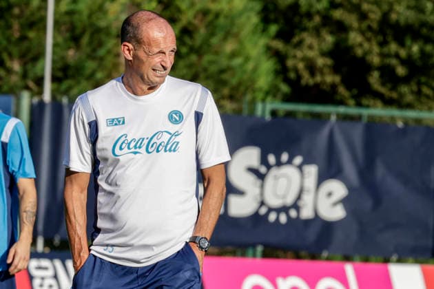 SSC Napoli preseason 2026-27 Napoli™s Italian coach Massimiliano Allegri during SSC Napoli s 2026-27 preseason training camp in val di sole in Trentino, Dimaro Folgarida July, 17 2026. _BPH7614 Copyright: xAntonioxBalascox