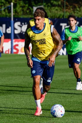 SSC Napoli preseason 2026-27 Napoli s Italian defender Giovanni Di Lorenzo during SSC Napoli s 2026-27 preseason training camp in val di sole in Trentino, Dimaro Folgarida July, 17 2026. _BPH7738 Copyright: xAntonioxBalascox
