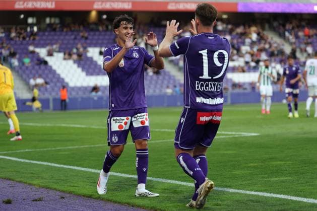17.July.2026 – SOCCER – FRIENDLY TEST GAME(MEN) - FK Austria Wien (Austria) vs Paksi FC (Hungary) Sanel Saljic (Austria Wien) celebrates his team s first goal VIENNA VIENNA, AUSTRIA – Generali Arena FK Austria Wien Generali Arena AUSTRIA