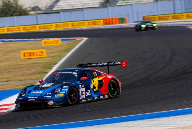 GT World Challenge Misano 2026 - Free Practice 1 Gilles Magnus and Robin Knutsson drive the number 10 Porsche 911 GT3 R (992) EVO of team Boutsen VDS during Free Practice 1 of the fifth round of the GT World Challenge Europe by AWS at the Misano World Circuit - Marco Simoncelli in Misano, Italy, on July 17, 2026. Misano Italy Italy  Copyright: xFabioxPellicciax originalFilename:pelliccia-gtworldc260717_npvBu.jpg