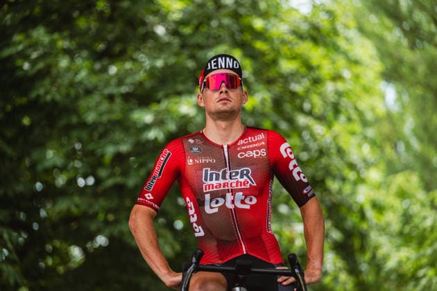 113th Tour de France 2026 - Stage 13 Baptiste VEISTROFFER (LOTTO INTERMARCHE) during the teams presentation of Stage 13 of the Tour de France in Dole, France, on July 17, 2026. Dole France  Copyright: xGautierxDemouveauxx originalFilename:demouveaux-notitle260717_npDHi.jpg