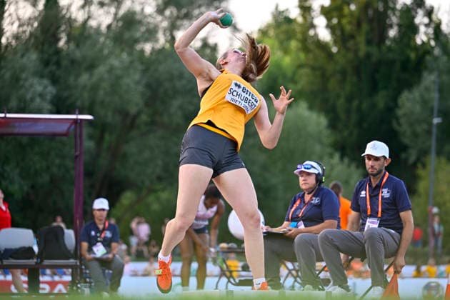 Pauline SCHUBERT (Germany, LV 90 Erzgebirge e.V., Kugelstoss) ITA, European Atheltics U18 Championships, Athletics, 16.07.2026, ITA, European Atheltics U18 Championships, Athletics, 16.07.2026, *** Pauline SCHUBERT, Germany, LV 90 Erzgebirge e.V., Shot Put, ITA, European Athletics U18 Championships, Athletics, July 16, 2026, ITA, European Athletics U18 Championships, Athletics, July 16, 2026, Copyright: xx