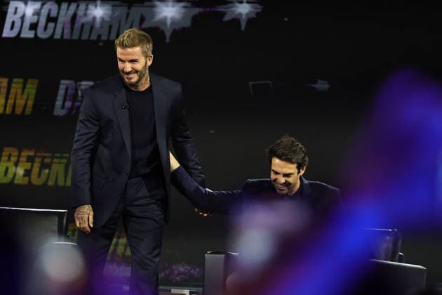 July 17, 2026, New York, New York, USA: Soccer legends David Beckham and Kaka during Fanatics Fest at the Jacob Javitz Center on Friday, July 17, 2026; New York, New York, USA. NY: Fanatics Fest  - ZUMAs325 20260717_zsp_s325_007 Copyright: xJessxStilesx