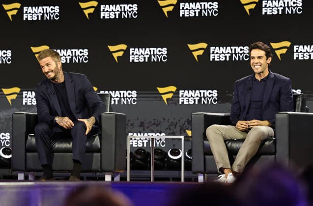 July 17, 2026, New York, New York, USA: Soccer legends David Beckham and Kaka during Fanatics Fest at the Jacob Javitz Center on Friday, July 17, 2026; New York, New York, USA. New York USA - ZUMAs325 20260717_zsp_s325_035 Copyright: xJessxStilesx