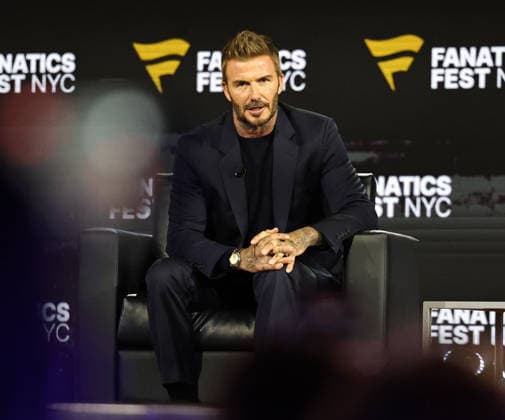 July 17, 2026, New York, New York, USA: Soccer legend David Beckham during Fanatics Fest at the Jacob Javitz Center on Friday, July 17, 2026; New York, New York, USA. New York USA - ZUMAs325 20260717_zsp_s325_042 Copyright: xJessxStilesx