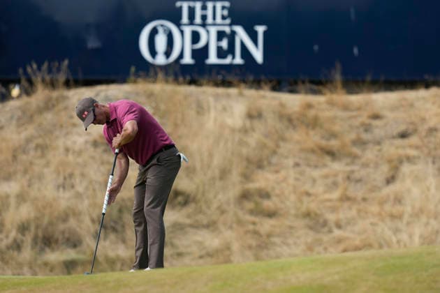 SOUTHPORT, ENGLAND - JULY 17: Adam Scott (AUS) putts on the fifteenth green during Round 2 of the 154th Open Championship at the Royal Birkdale Golf Club, Southport on July 17, 2026 in Merseyside, England The 154th British Open Championship