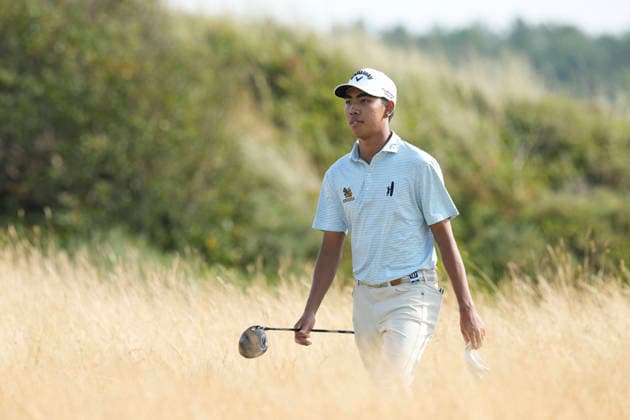 SOUTHPORT, ENGLAND - JULY 17: Fifa Laopakdee (THA) walks up the 18th hole during Round 2 of the 154th Open Championship at the Royal Birkdale Golf Club, Southport on July 17, 2026 in Merseyside, England The 154th British Open Championship