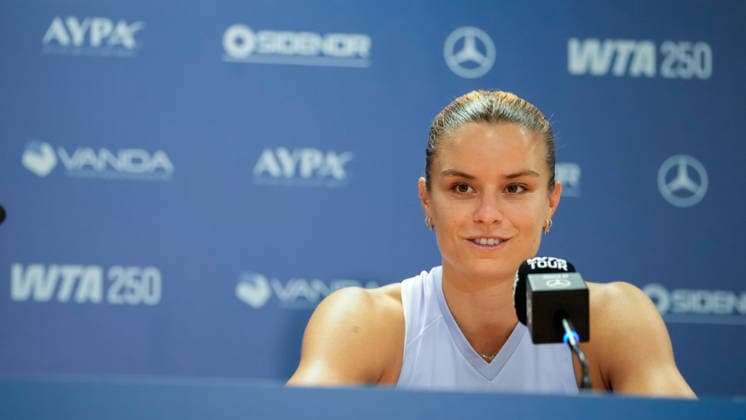 Vanda Pharmaceuticals Athens Open - Day 5 Fourth seed Maria Sakkari of Greece speaks with media after their quarterfinal match against Alycia Parks of the United States at the 2026 Vanda Pharmaceuticals Athens Open Women s tennis tournament taking place at the Athens Olympic Tennis Centre, Athens, Greece. Athens Athens Greece  Copyright: xOwenxHammondx originalFilename:hammond-2026vand260717_npSZY.jpg