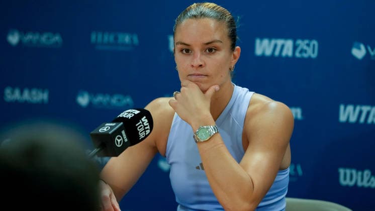 Vanda Pharmaceuticals Athens Open - Day 5 Fourth seed Maria Sakkari of Greece speaks with media after their quarterfinal match against Alycia Parks of the United States at the 2026 Vanda Pharmaceuticals Athens Open Women s tennis tournament taking place at the Athens Olympic Tennis Centre, Athens, Greece. Athens Athens Greece  Copyright: xOwenxHammondx originalFilename:hammond-2026vand260717_npVsl.jpg