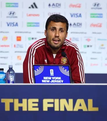 Rodri of Spain Spain press conference, PK, Pressekonferenz 2026 FIFA World Cup, WM, Weltmeisterschaft, Fussball Football, Javits Centre, East Rutherford, New Jersey, USA - 17 Jul 2026Manhattan Javits Centre New York (NY) United States of America  Copyright: xMichaelxZemanek Shutterstockx 16995622y