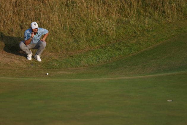 154th Open Golf Championships - Round 2 Tyrrell Hatton of England lines up a putt on the 17th hole during the British Open Golf Championship at Royal Birkdale in Southport, Britain, 17 July 2026. SOUTHPORT UNITED KINGDOM  Copyright: xADAMxVAUGHANx