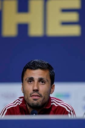 17th July 2026; Javits Center, New York, NY, United States; FIFA World Cup, WM, Weltmeisterschaft, Fussball Football, Spain press conference, PK, Pressekonferenz Rodri of Spain speaks during the press conference HeulerxAndreyx xDiaEsportivo