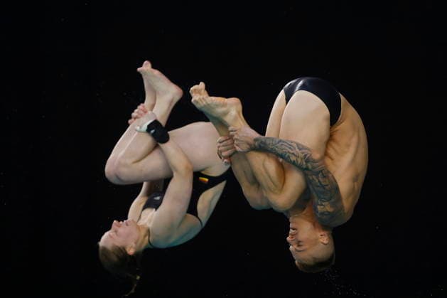 Sport Themen der Woche KW29 Mexico Diving Cup in Zapopan Carolina Coordes (L) and Timo Barthel (R) of Germany compete in the mixed 3-meter springboard event at the Mexico Diving Cup in Zapopan, Mexico, 17 July 2026. ZAPOPAN Mexico  Copyright: xFRANCISCOxGUASCOx