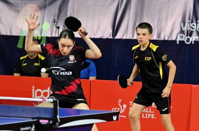 Aleksandra Nawrocka Poland - Ladimir Mayorov Spain Mixed Final U15 EYC-2026-1707-1988 2026 European Youth Table tennis, Tischtennis Championships in Multiusos de Gondomar in Gondomar, Portugal Aleksandra Nawrocka Poland - Ladimir Mayorov Spain, winner of the Mixed Final on 17th of July 2026 at the European Youth Table Tennis Championships U15 and U19 in Gondomar, district of Porto, Portugal (Photo by Manfred Schillings) Gondomar Multiusos de Gondomar Portugal *** Aleksandra Nawrocka (Poland) vs. Ladimir Mayorov (Spain) – Mixed Final, U15, EYC 2026, July 17, 1988, 2026 – European Youth Table Tennis Championships at Multiusos de Gondomar in Gondomar, Portugal Aleksandra Nawrocka (Poland) and Ladimir Mayorov (Spain), winners of the Mixed Final on July 17, 2026, at the European Youth Table Tennis Championships (U15 and U19) in Gondomar, in the district of Porto, Portugal. Photo by Manfred Schillings. Gondomar, Multiusos de Gondomar, Portugal