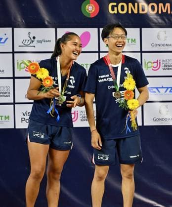 U19 Bronze Mixed Jade Huynh - Nathan Lam France EYC-2026-1707-1969 2026 European Youth Table tennis, Tischtennis Championships in Multiusos de Gondomar in Gondomar, Portugal U19 Bronze Mixed Jade Huynh - Nathan Lam France EYC-2026-1707-1969 - 17th of July 2026 at the European Youth Table Tennis Championships U15 and U19 in Gondomar, district of Porto, Portugal (Photo by Manfred Schillings) Gondomar Multiusos de Gondomar Portugal *** U19 Mixed Bronze Jade Huynh Nathan Lam France EYC 2026 1707 1969 2026 European Youth Table Tennis Championships at Multiusos de Gondomar in Gondomar, Portugal U19 Mixed Bronze Jade Huynh Nathan Lam France EYC 2026 1707 1969 July 17, 2026, at the European Youth Table Tennis Championships (U15 and U19) in Gondomar, in the district of Porto, Portugal Photo by Manfred Schillings Gondomar Multiusos de Gondomar Portugal