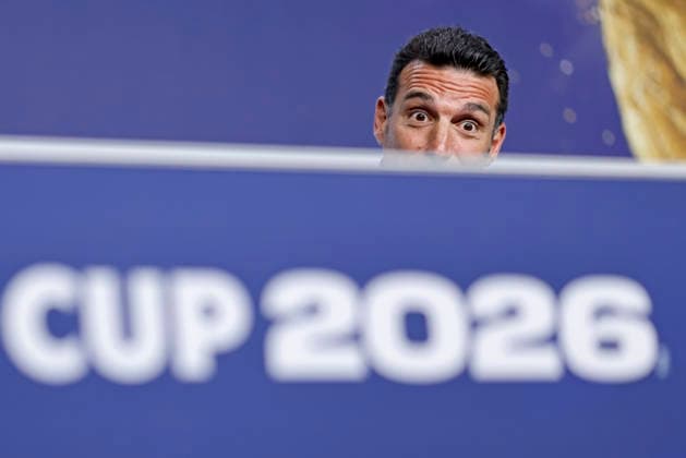 Sport Themen der Woche KW29 17th July 2026; Javits Center, New York, NY, United States; FIFA World Cup, WM, Weltmeisterschaft, Fussball Football, Argentina press conference, PK, Pressekonferenz Lionel Scaloni head coach of Argentina speaks during the press conference HeulerxAndrey DiaEsportivo