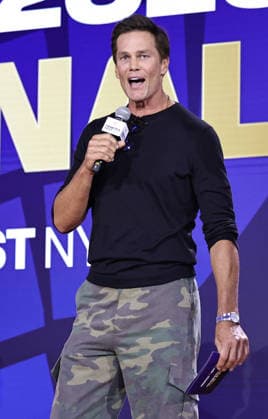 July 17, 2026, New York, New York, USA: Retired football star Tom Brady during a special FIFA World Cup, WM, Weltmeisterschaft, Fussball Final press conference, PK, Pressekonferenz event at Fanatics Fest at the Jacob Javitz Center on Friday, July 17, 2026; New York, New York, USA. New York USA - ZUMAs325 20260717_zsp_s325_147 Copyright: xJessxStilesx