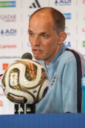 England manager Thomas Tuchel speaks at a press conference, PK, Pressekonferenz ahead of the 2026 FIFA World Cup, WM, Weltmeisterschaft, Fussball third-place match against France in Miami, USA, 17 July 2026. England national team, Nationalteam press conference !ACHTUNG: NUR REDAKTIONELLE NUTZUNG!  Copyright: xAlbertoxBoalx GR6002 20260718-55020926578_1