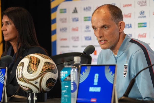 England manager Thomas Tuchel speaks at a press conference, PK, Pressekonferenz ahead of the 2026 FIFA World Cup, WM, Weltmeisterschaft, Fussball third-place match against France in Miami, USA, 17 July 2026. England national team, Nationalteam press conference !ACHTUNG: NUR REDAKTIONELLE NUTZUNG!  Copyright: xAlbertoxBoalx GR6003 20260718-55020926579_1