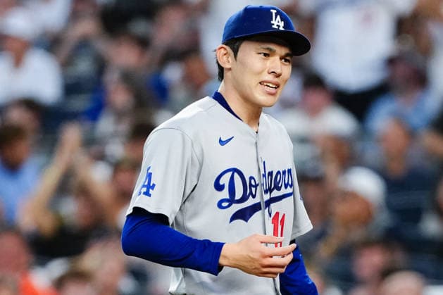 Roki Sasaki (Dodgers) July 17, 2026 Baseball: Roki Sasaki of the Los Angeles Dodgers during the MLB, Baseball Herren, USA regular season game between the Los Angeles Dodgers and the New York Yankees at Yankee Stadium in the Bronx, New York, USA.  aflo_338371111 TakashixKurosawax