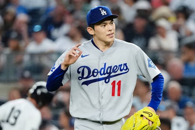Roki Sasaki (Dodgers) July 17, 2026 Baseball: Roki Sasaki of the Los Angeles Dodgers during the MLB, Baseball Herren, USA regular season game between the Los Angeles Dodgers and the New York Yankees at Yankee Stadium in the Bronx, New York, USA.  aflo_338371112 TakashixKurosawax