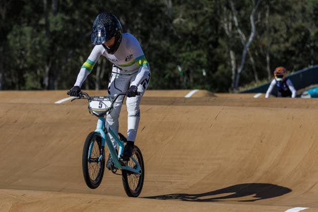 BMX WORLD CHAMPIONSHIPS, Teya Rufus of Australia in action during the BMX World Championships at Brisbane SX International BMX Centre in Brisbane, Saturday, July 18, 2026. ( NO ARCHIVING, EDITORIAL USE ONLY BRISBANE QUEENSLAND AUSTRALIA  Copyright: xRUSSELLxFREEMANx 20260718153948267281