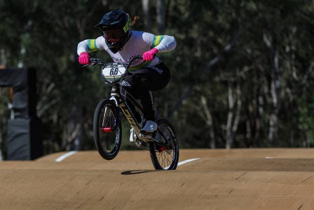 BMX WORLD CHAMPIONSHIPS, Sienna Pal of Australia competes during the BMX World Championships at Brisbane SX International BMX Centre in Brisbane, Saturday, July 18, 2026. ( NO ARCHIVING, EDITORIAL USE ONLY BRISBANE QUEENSLAND AUSTRALIA  Copyright: xRUSSELLxFREEMANx 20260718133295120852