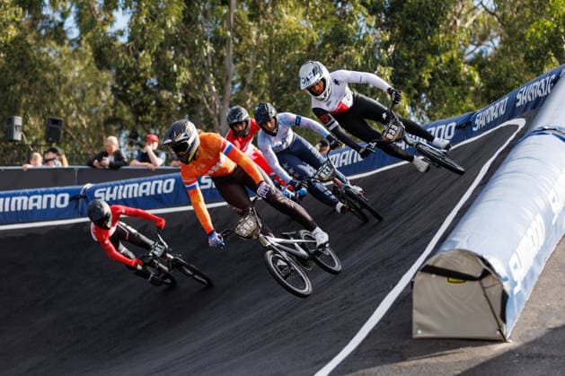 BMX WORLD CHAMPIONSHIPS, Julian Bijsterbosch of Netherlands leads the race during the BMX World Championships at Brisbane SX International BMX Centre in Brisbane, Saturday, July 18, 2026. ( NO ARCHIVING, EDITORIAL USE ONLY BRISBANE QUEENSLAND AUSTRALIA  Copyright: xRUSSELLxFREEMANx 20260718134058671500