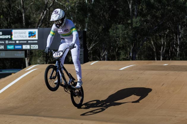 BMX WORLD CHAMPIONSHIPS, Isabell May of Australia competes during the BMX World Championships at Brisbane SX International BMX Centre in Brisbane, Saturday, July 18, 2026. ( NO ARCHIVING, EDITORIAL USE ONLY BRISBANE QUEENSLAND AUSTRALIA  Copyright: xRUSSELLxFREEMANx 20260718158693349706