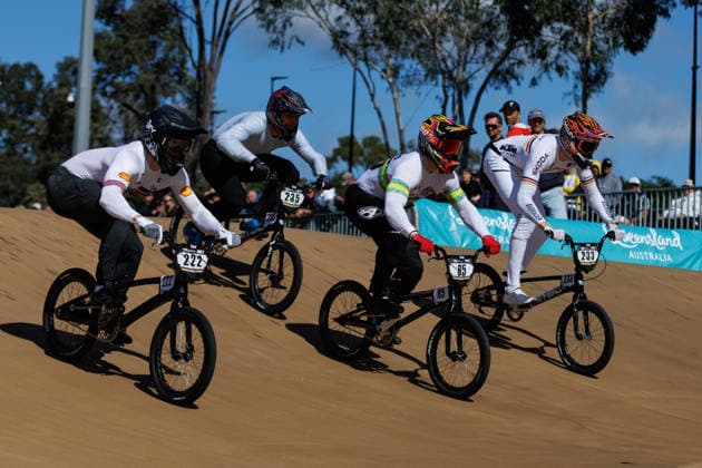 BMX WORLD CHAMPIONSHIPS, Marek NeuÅ¾il of Czechia, Aleksandr Kazantsev of Russia, Jack Davis of Australia and Jan Anton Jakob Skrzypek of Germany compete during the BMX World Championships at Brisbane SX International BMX Centre in Brisbane, Saturday, July 18, 2026. ( NO ARCHIVING, EDITORIAL USE ONLY BRISBANE QUEENSLAND AUSTRALIA  Copyright: xRUSSELLxFREEMANx 20260718182090680546