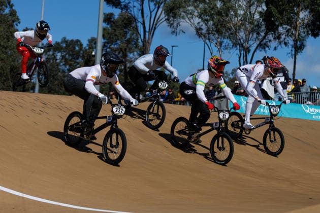 BMX WORLD CHAMPIONSHIPS, Marek NeuÅ¾il of Czechia, Aleksandr Kazantsev of Russia, Jack Davis of Australia and Jan Anton Jakob Skrzypek of Germany compete during the BMX World Championships at Brisbane SX International BMX Centre in Brisbane, Saturday, July 18, 2026. ( NO ARCHIVING, EDITORIAL USE ONLY BRISBANE QUEENSLAND AUSTRALIA  Copyright: xRUSSELLxFREEMANx 20260718190310768452